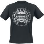 Schwarze Ramones Rundhals-Ausschnitt Herrenbandshirts Größe 5 XL für Festivals 