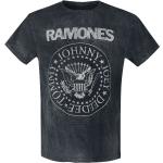 Schwarze Ramones Rundhals-Ausschnitt Herrenbandshirts Größe L für Festivals 