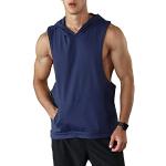 Marineblaue Sportliche Herrenmuskelshirts & Herrenachselshirts mit Basketball-Motiv Übergrößen für den für den Sommer 