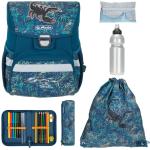 Blaue Herlitz Schulranzen Sets aus Polyester für Jungen 6-teilig zum Schulanfang 