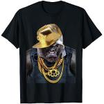Rapper Gorilla in Gold Kette und Cap Hip Hop Kultu