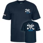 Reduzierte Marineblaue Skater Powell Peralta Rundhals-Ausschnitt T-Shirts aus Baumwolle für Herren Größe XXL 