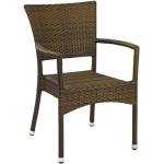 Braune BIG Polyrattan Gartenstühle aus Polyrattan UV-beständig Breite 0-50cm, Höhe 0-50cm, Tiefe 0-50cm 