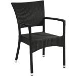 Schwarze BIG Polyrattan Gartenstühle aus Polyrattan UV-beständig Breite 0-50cm, Höhe 0-50cm, Tiefe 0-50cm 8-teilig 
