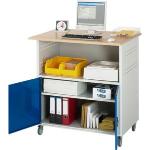 Blaue Rau Büroschränke & Home Office Schränke aus Metall abschließbar Breite 100-150cm, Höhe 100-150cm, Tiefe 50-100cm 
