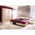 Schlafzimmer-Set RAUCH "Burano" Schlafzimmermöbel-Sets braun (struktureichefarben hell, weiß) Komplett Schlafzimmer