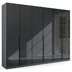 Rauch Möbel Modern by Quadra Spin Schrank Drehtürenschrank, Grau, 6-trg., inkl. 3 Kleiderstangen, 3 Einlegeböden, BxHxT 271x210x54 cm