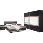 rauch Schlafzimmer-Set Tarragona, (Set, 4-St), Schwebetürenschrank in 3 Breiten, Bett in 2 Größen und 2 Nachttische