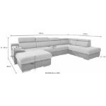 Reduzierte Moderne Sit & More Nachhaltige L-förmige Wohnlandschaften mit Bettfunktion Breite 300-350cm, Höhe 50-100cm, Tiefe 200-250cm 