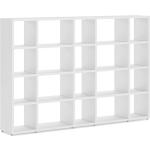 Weiße Regalraum Boon Rechteckige Raumteiler aus Holz Breite 100-150cm, Höhe 100-150cm, Tiefe 100-150cm 