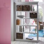 Weiße Life Meubles Rechteckige Bücherregale lackiert aus Mahagoni Breite 100-150cm, Höhe 150-200cm, Tiefe 0-50cm 