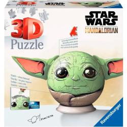 Ravensburger 3D Puzzel-Ball Mandalorian Grogu mit Ohren, Puzzle Teile 72