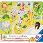 Ravensburger Zoo Steckpuzzles aus Holz für Mädchen 