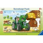 Reduzierte 15 Teile Ravensburger Bauernhof Rahmenpuzzles mit Traktor-Motiv für Mädchen für 3 - 5 Jahre 