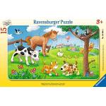 Reduzierte 15 Teile Ravensburger Rahmenpuzzles mit Tiermotiv für Mädchen für 3 - 5 Jahre 