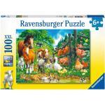 Ravensburger Kinderpuzzle - 10669 Versammlung der Tiere - Tier-Puzzle für Kinder ab 6 Jahren, mit 100 Teilen im XXL-Form