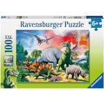 Reduzierte 100 Teile Ravensburger Dinosaurier Riesenpuzzles mit Dinosauriermotiv für Mädchen für 5 - 7 Jahre 