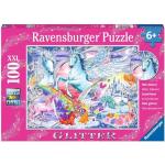 Reduzierte 100 Teile Ravensburger Kinderpuzzles mit Einhornmotiv für Mädchen für 5 - 7 Jahre 