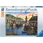 Reduzierte 500 Teile Ravensburger Puzzles mit Hafen-Motiv 