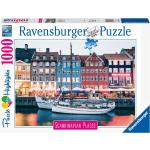 1000 Teile Ravensburger Puzzles mit Kopenhagen-Motiv 