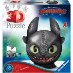 Ravensburger Puzzleball Dragons 3 - Ohnezahn mit Ohren, 72 Puzzleteile, Made in Europe, FSC® - schützt Wald - weltweit