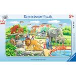 15 Teile Ravensburger Zoo Rahmenpuzzles für Jungen für 3 - 5 Jahre 