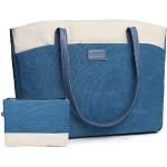 Blaue Damenlehrertaschen mit Reißverschluss mit Laptopfach klein 