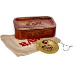 RAW 19341 Cache Box Small Wood Rolling Tray und kostenlosen Metall Aschenbecher, Holz