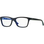 Blaue Ray Ban Rechteckige Vollrand Brillen aus Kunststoff für Kinder 
