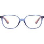 Blaue Ray Ban Rechteckige Kunststoffbrillen für Damen 