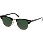 Grüne Ray Ban Clubmaster RB 3016 Browline Sonnenbrillen aus Holz 