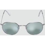 Blaue Ray Ban Verspiegelte Sonnenbrillen aus Kunstleder für Damen 