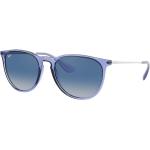 Blaue Ray Ban Erika Runde Runde Sonnenbrillen aus Kunststoff für Damen 