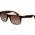 Ray Ban Justin RB4165 854/7Z 54 rubber brown on grey / green gradient