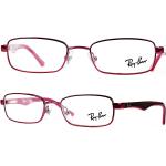 Pinke Ray Ban Brillenfassungen aus Metall für Kinder 