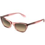 Pinke Rechteckige Nerd Sonnenbrillen aus Kunststoff für Damen 