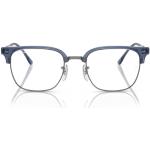 Blaue Runde Panto-Brillen aus Kunststoff für Damen 