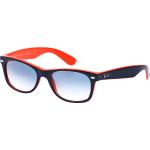 Dunkelblaue Ray Ban Wayfarer New Wayfarer Rechteckige Nerd Sonnenbrillen aus Kunststoff für Herren 