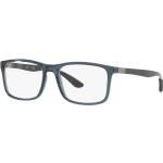 Blaue Ray Ban Rechteckige Vollrand Brillen aus Kunststoff für Herren 