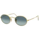 Goldene Ray Ban Ovale Sonnenbrillen mit Sehstärke 