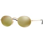 Goldene Ray Ban Ovale Sonnenbrillen mit Sehstärke 