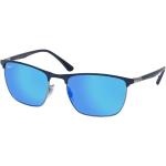Blaue Ray Ban Quadratische Sonnenbrillen polarisiert 