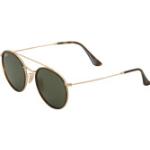 Ray Ban Round Double Bridge RB3647N 001 51 gold / green