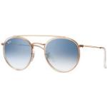 Ray Ban Round Double Bridge RB3647N 90683F 51 copper / clear gradient blue