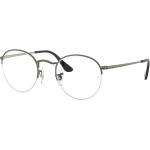 Graue Runde Runde Brillen aus Metall für Herren 