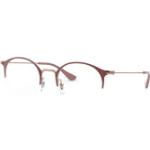 Braune Ray Ban Halbrand Brillen aus Metall für Damen 