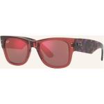 Rote Ray Ban Quadratische Verspiegelte Sonnenbrillen aus Kunststoff für Herren 