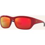 Rote Ray Ban Rechteckige Rechteckige Sonnenbrillen aus Kunststoff für Herren 