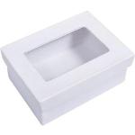 Rayher Geschenkbox 67269102, weiß, mit Fenster, Karton, eckig
