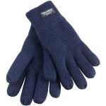 Marineblaue Gefütterte Handschuhe aus Acryl für Damen Einheitsgröße für den für den Winter 